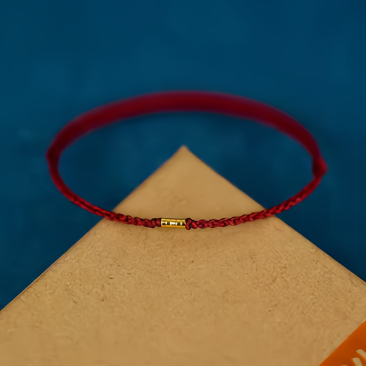 S925 Sterling Silver Lucky Gold Beads Braided Anklet Bracelet for Women - Adjustable Handmade Charm Jewelry