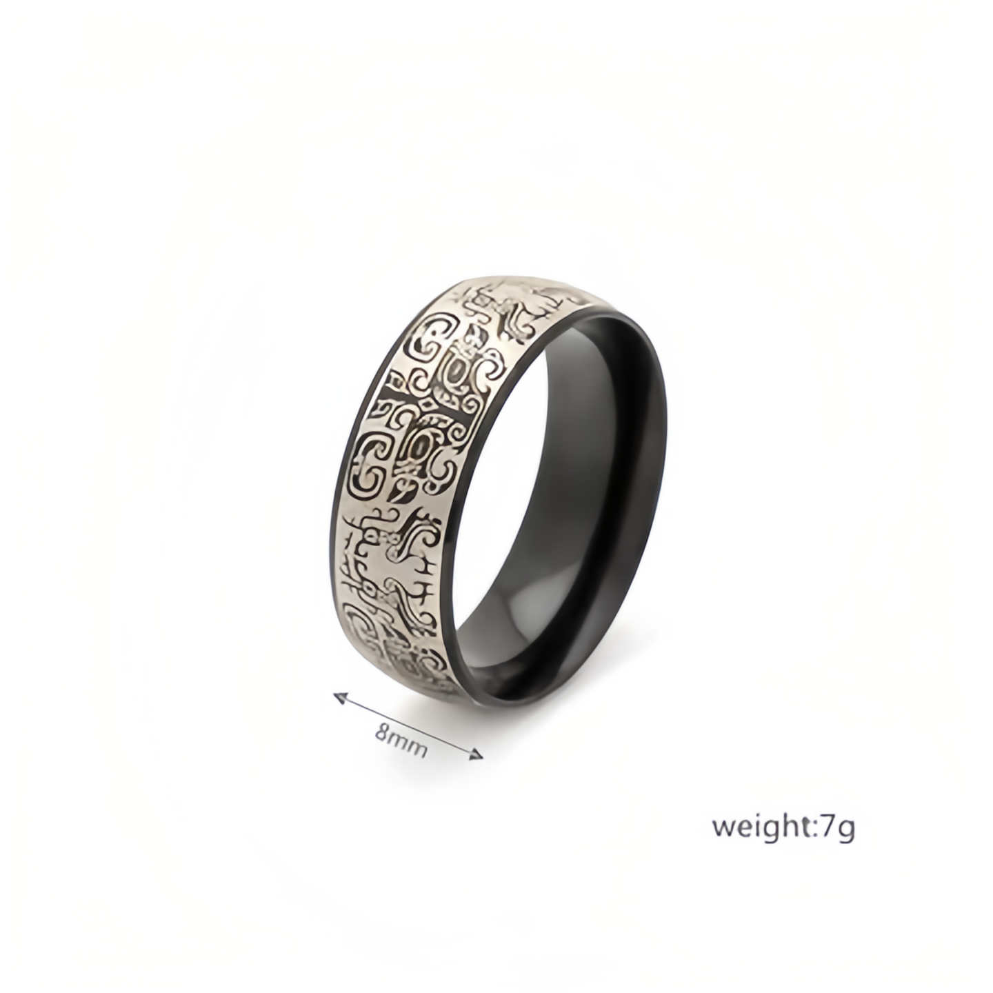 Lucky Mythological Creature Taotie Wealth Titanium Steel Ring