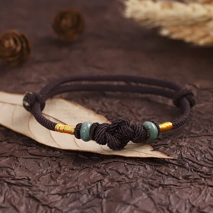 2025 Red String Jade Luck Fortune Knot Braided Couple Bracelet