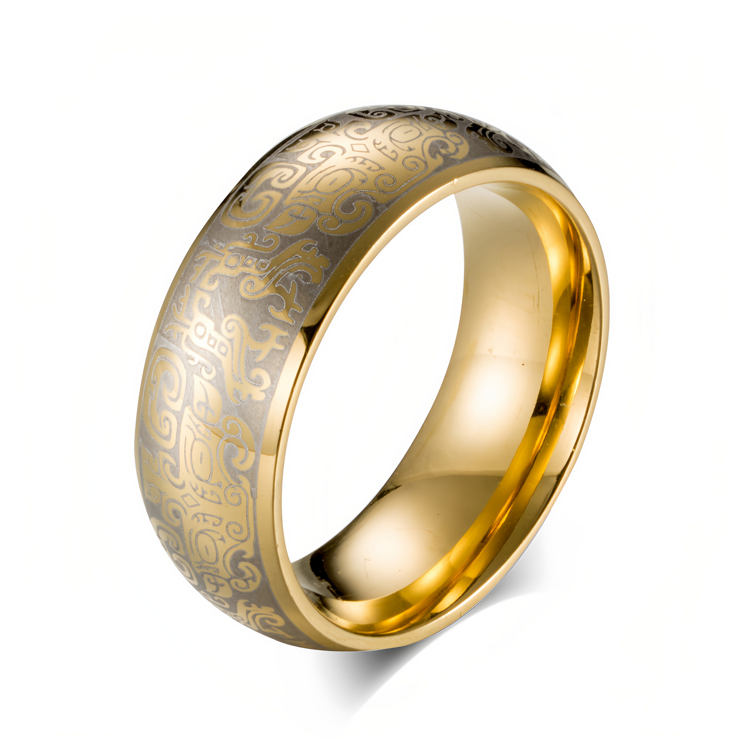 Lucky Mythological Creature Taotie Wealth Titanium Steel Ring