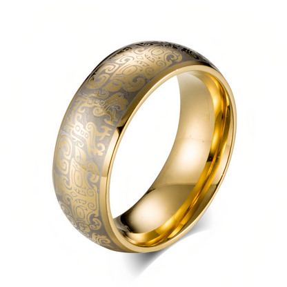 Lucky Mythological Creature Taotie Wealth Titanium Steel Ring