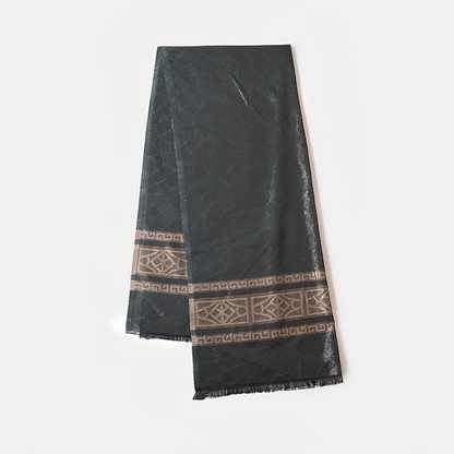 Boho Plaid Scarf - Lightweight UV Protection Silk Shawl for Women, Ethnic Head Cover