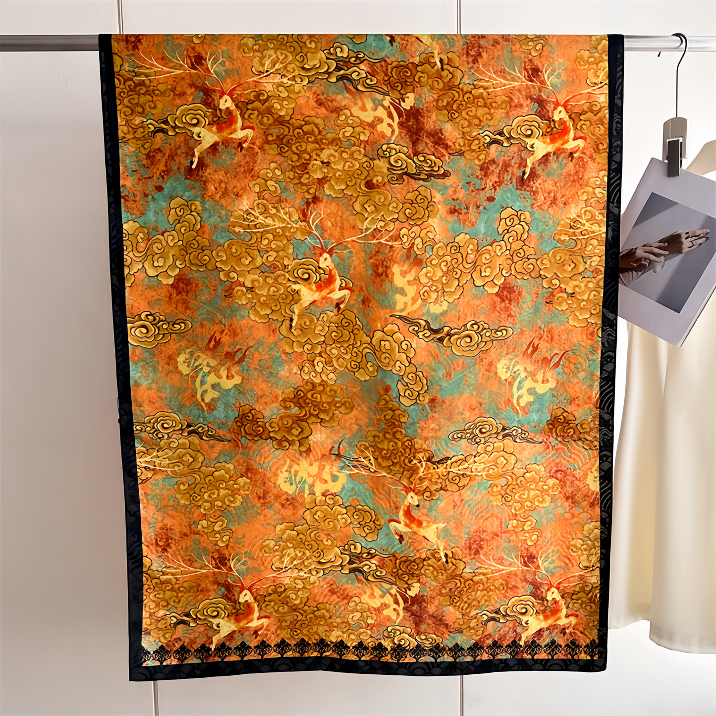 2025 New Dragon Scale Silk Road Handwoven Silk Scarf - UV-Protective Lightweight Vintage Chinese Ethno Fashion Shawl