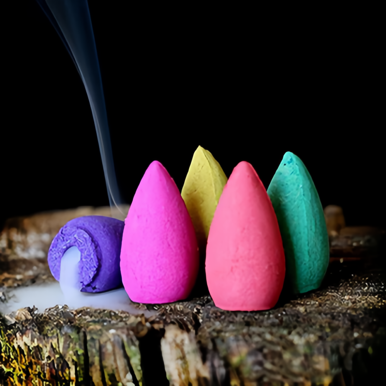 Style Backflow Incense Cones - 30/60 Pack Mixed Aromas (Sandalwood/Amber/Lavender) for Meditation & Zen Home Decor Gifts