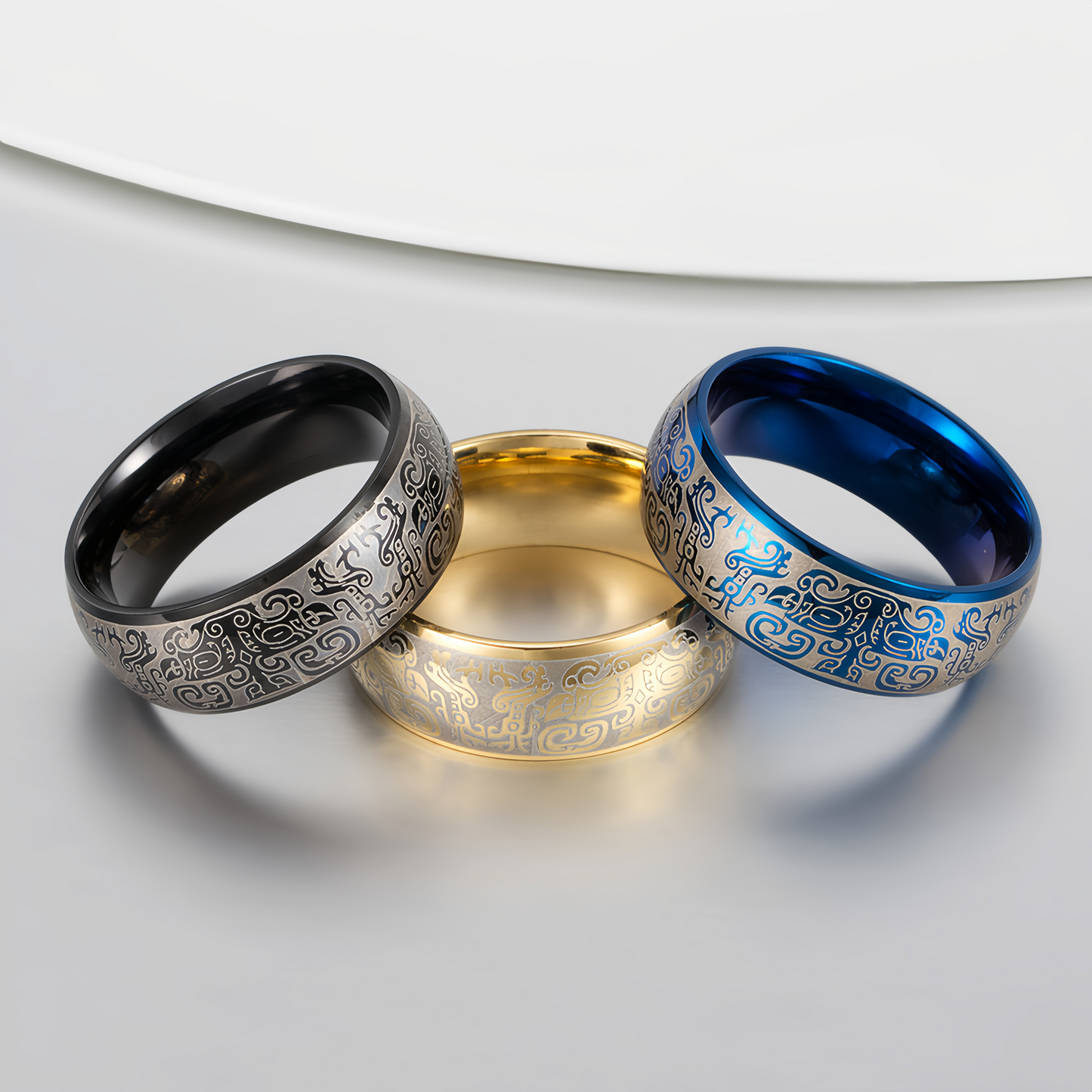Lucky Mythological Creature Taotie Wealth Titanium Steel Ring