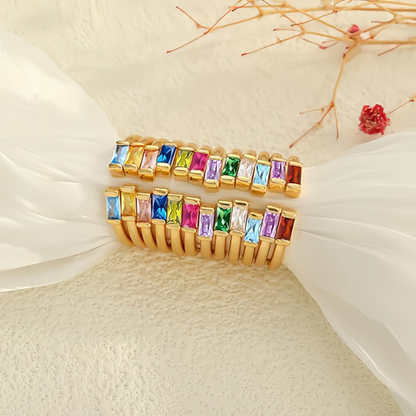 Birthstone Ring by ｜Best Friend Gift ｜ Anniversary Gift ｜ Adjustable Personalized Gemstone Ring