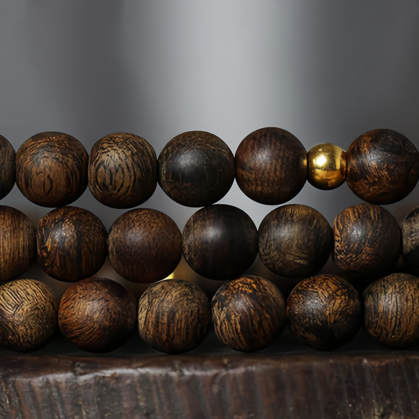 108 Mala Beads Nha Trang Agarwood Turquoise Prayer Meditation Bracelet Mala