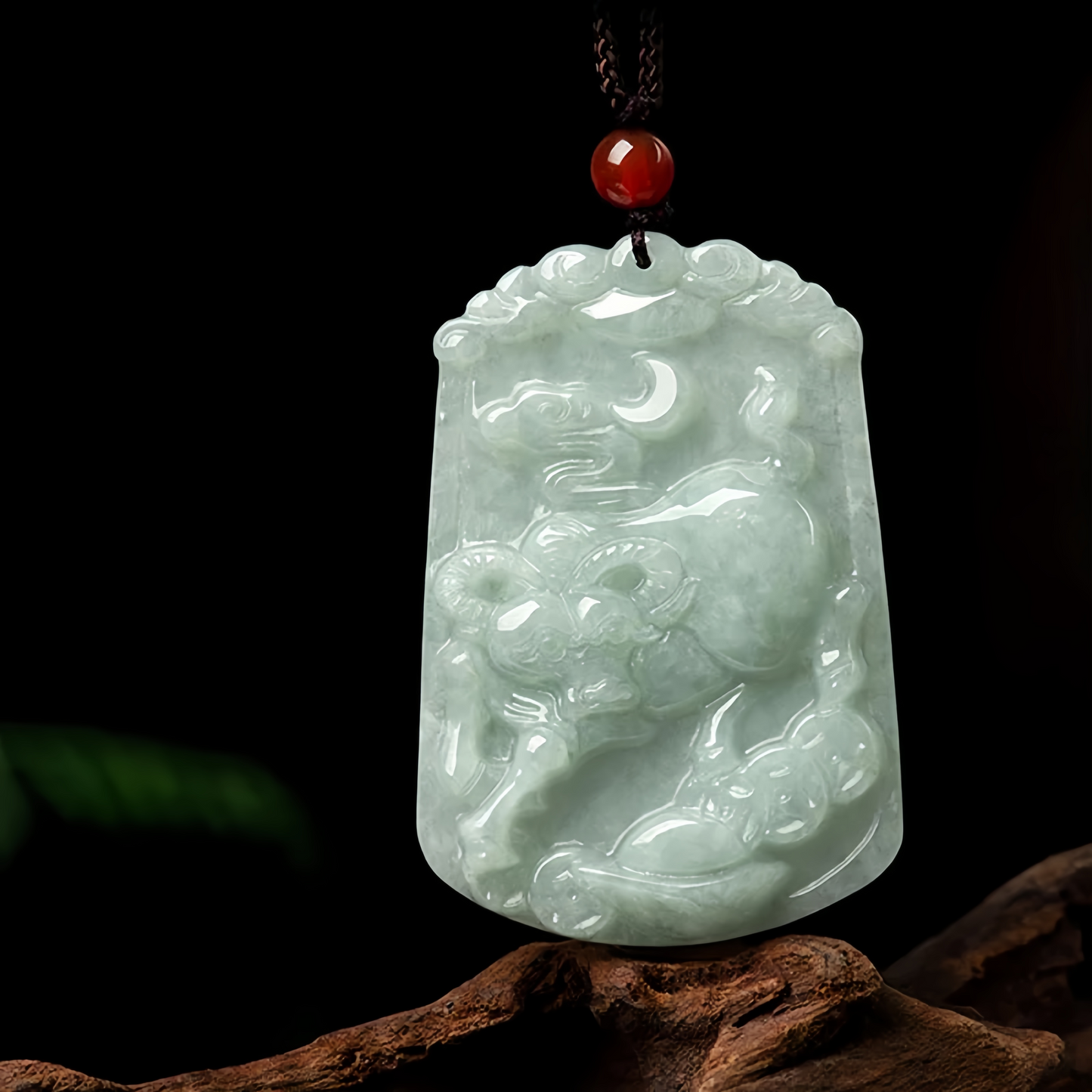 Handmade Natural Jade 12 Chinese Zodiac Abundance Amulet Pendant Necklace