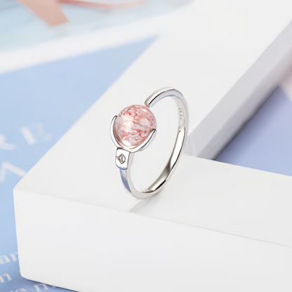Pink Crystal Soothing Rotation Ring