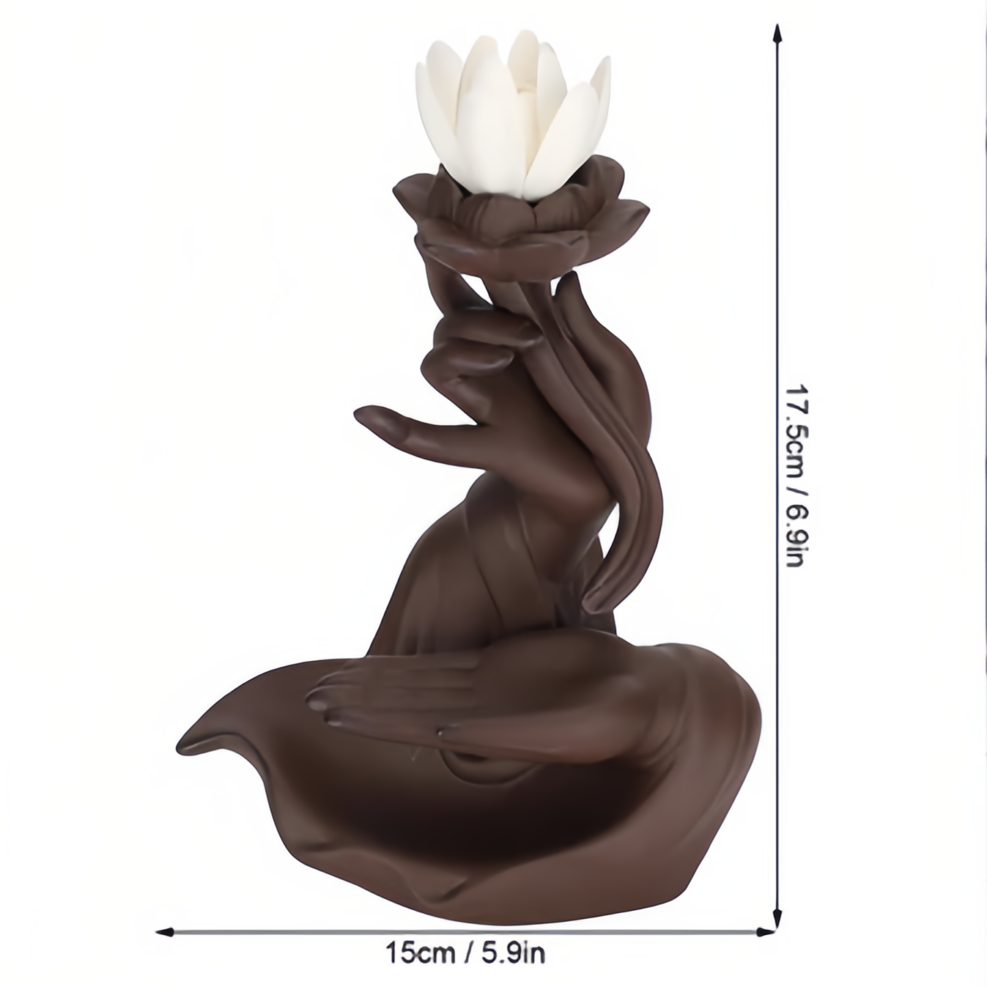 Handcrafted Lotus Buddha Citrus Aromatherapy Incense Burner - Eco-Friendly Zen Meditation Diffuser