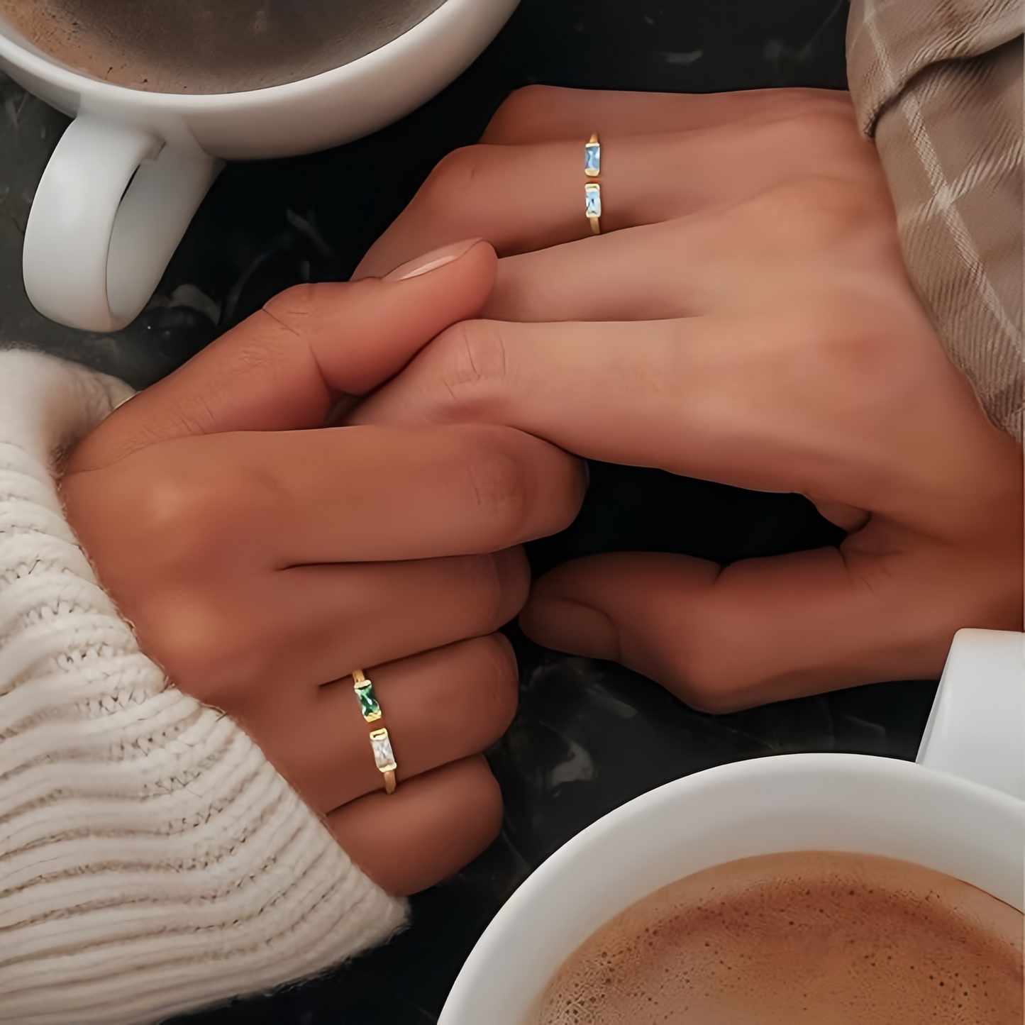 Birthstone Ring by ｜Best Friend Gift ｜ Anniversary Gift ｜ Adjustable Personalized Gemstone Ring