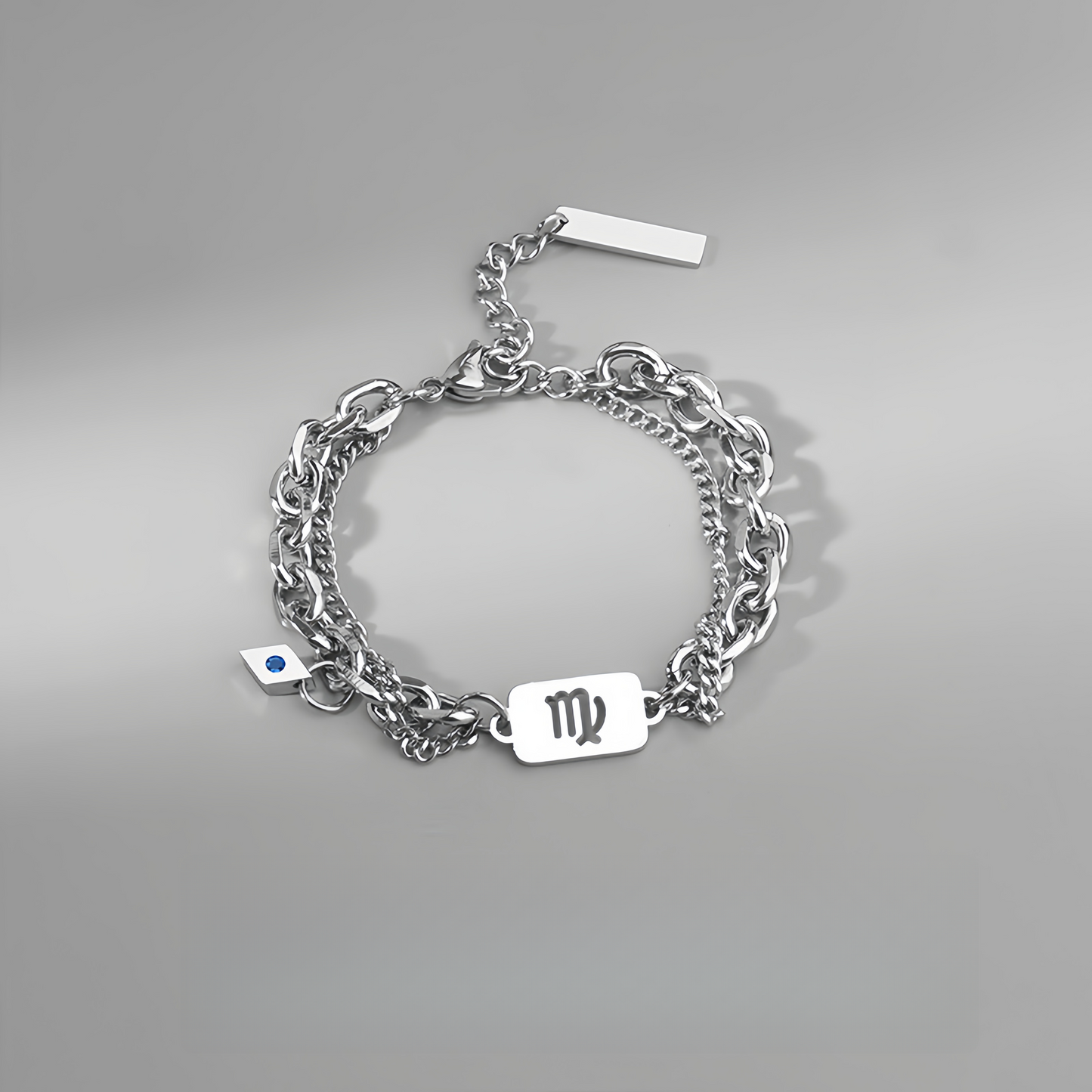 Titanium Steel 12 Zodiac Signs Peaceful Guardian Elegant Bracelet