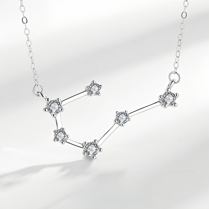 925 Sterling Silver Zodiac Astrological Blessing Pendant Necklace