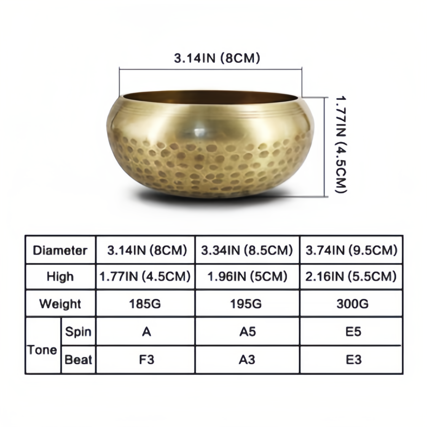Handmade Authentic Tibetan Singing Bowl Set for Energy Healing & Mindfulness Meditation