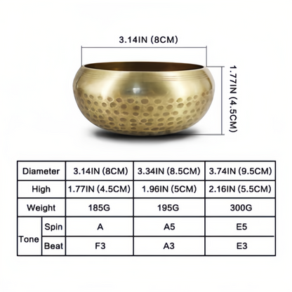 Handmade Authentic Tibetan Singing Bowl Set for Energy Healing & Mindfulness Meditation