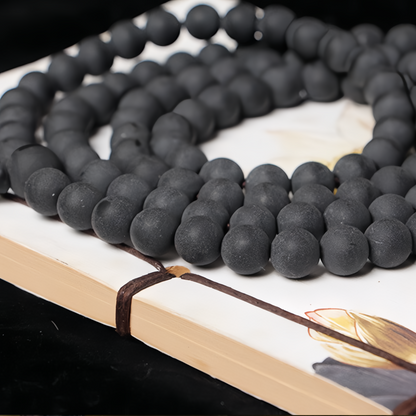 Sacred Buddhist Healing Power: 108 Beads Bodhi Seed Mala Bracelet with Natural Amber for Enhanced Spirituality and Wellness