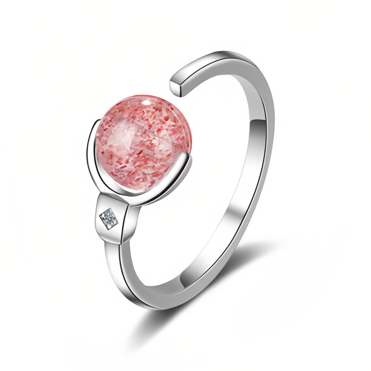 Pink Crystal Soothing Rotation Ring