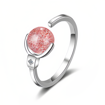 Pink Crystal Soothing Rotation Ring