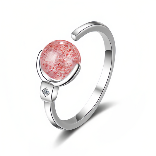 Pink Crystal Soothing Rotation Ring