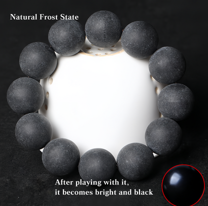 Natural Amber Medicinal Beads Agarwood Scented Buddhist Mala Bracelet