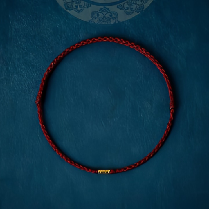 S925 Sterling Silver Lucky Gold Beads Braided Anklet Bracelet for Women - Adjustable Handmade Charm Jewelry