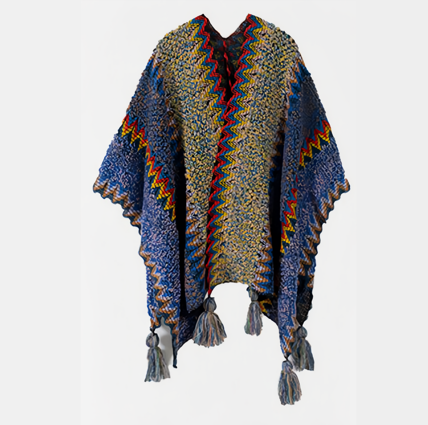 Tibetan Shawl Knitting Warm Cloak Tibetan Tassel Scarf
