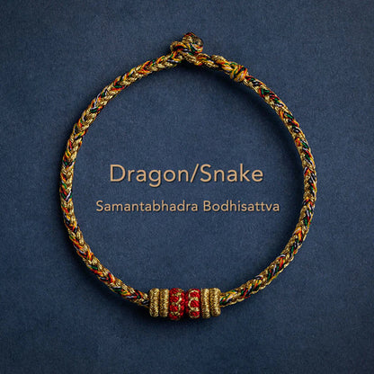 Handmade Chinese Zodiac Natal Buddha Luck Strength Braided String Bracelet -  2025's Top Trend