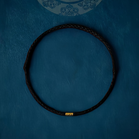 S925 Sterling Silver Lucky Gold Beads Braided Anklet Bracelet for Women - Adjustable Handmade Charm Jewelry
