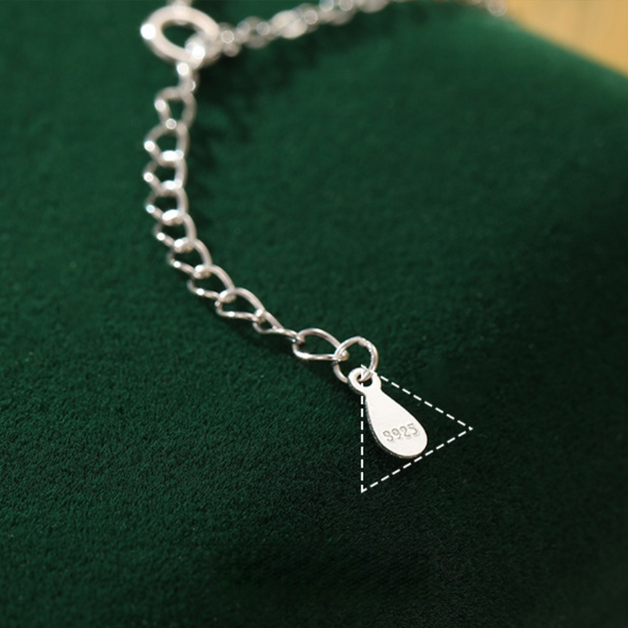 S925 Sterling Silver Vintage Lotus Ankle Bracelet & Wrist Chain with Green Stone Beads, Adjustable Retro Jewelry for Women