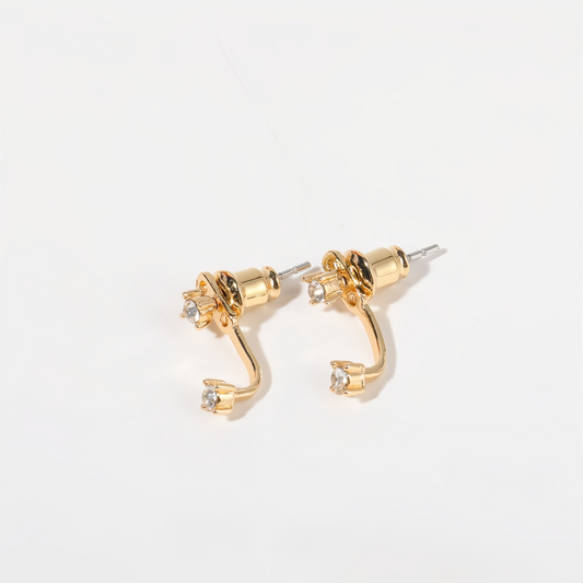 Zodiac Birthstone Earrings - Custom Engraved Gemstone Studs with 12 Month Birthstone Options | Personalized Jewelry for Women