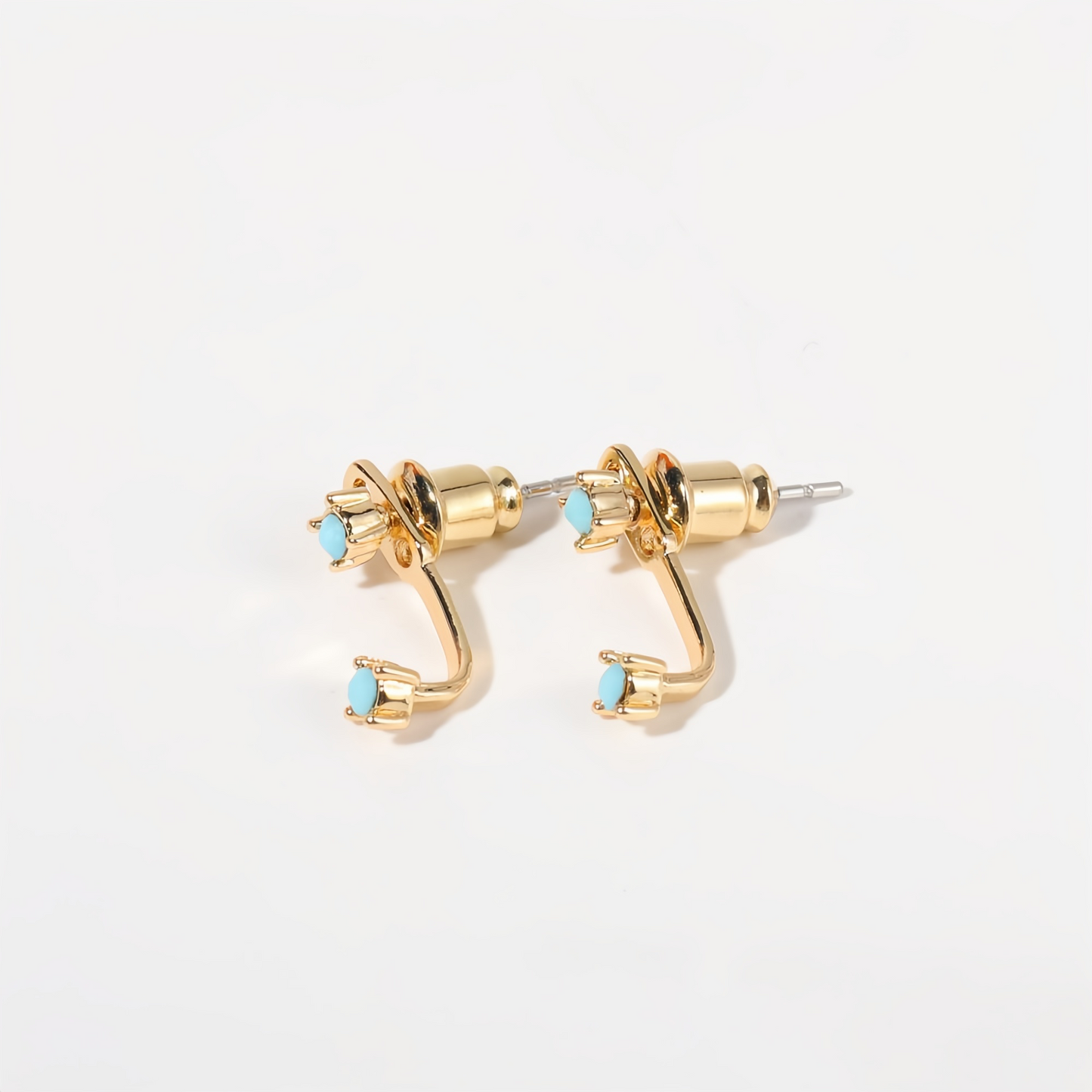 Zodiac Birthstone Earrings - Custom Engraved Gemstone Studs with 12 Month Birthstone Options | Personalized Jewelry for Women