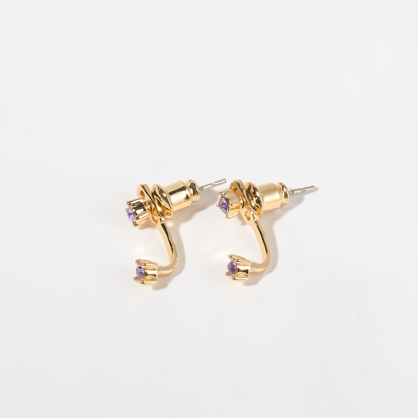 Zodiac Birthstone Earrings - Custom Engraved Gemstone Studs with 12 Month Birthstone Options | Personalized Jewelry for Women