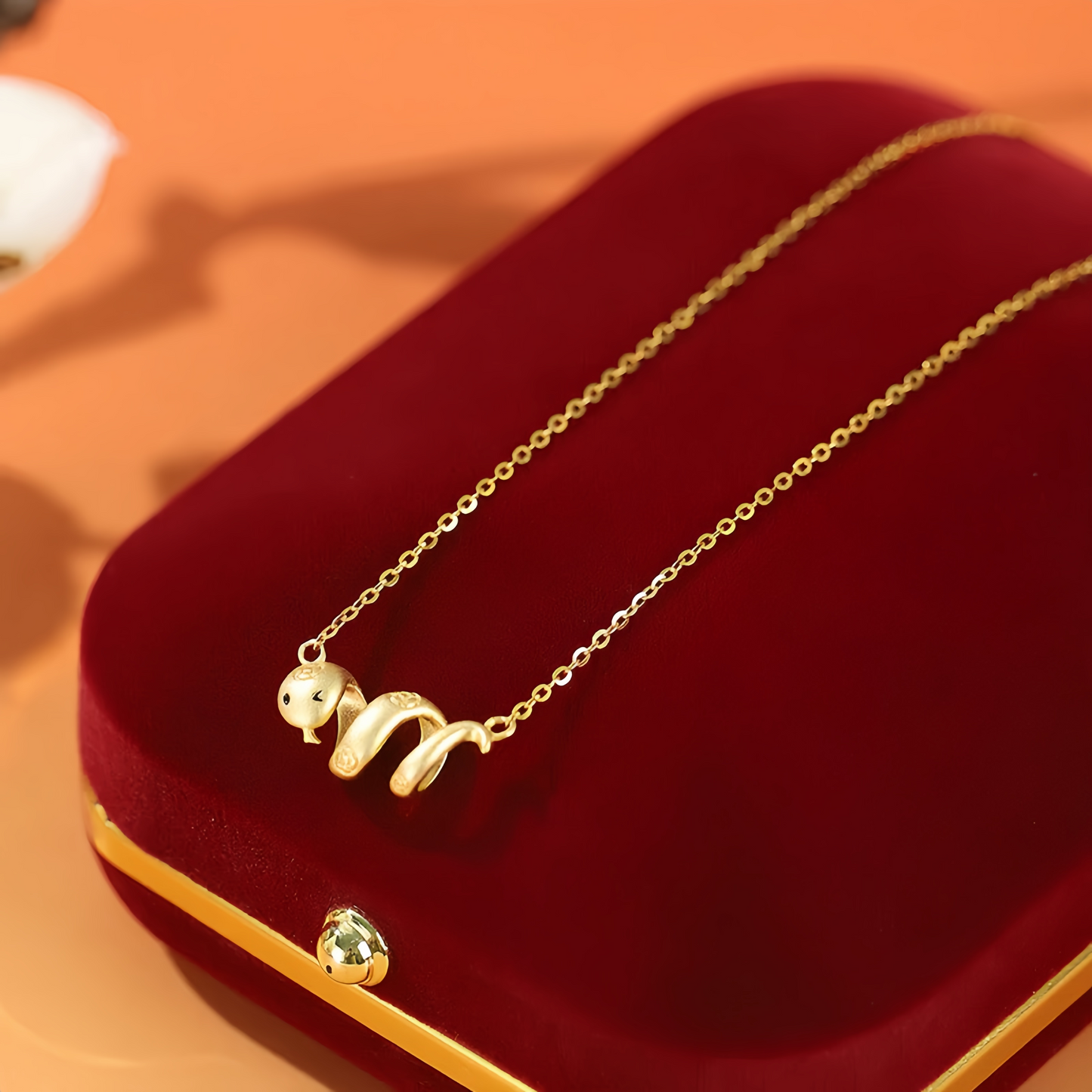 925 Sterling Silver Year Of The Snake Golden Snake Luck  Prosperous Bracelet Necklace Pendant