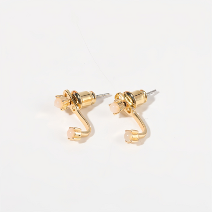 Zodiac Birthstone Earrings - Custom Engraved Gemstone Studs with 12 Month Birthstone Options | Personalized Jewelry for Women