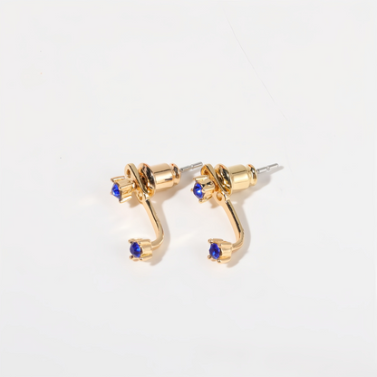 Zodiac Birthstone Earrings - Custom Engraved Gemstone Studs with 12 Month Birthstone Options | Personalized Jewelry for Women