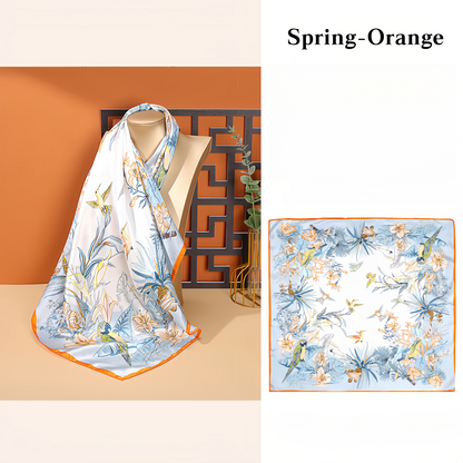 2025 New Arrival 100% Mulberry Silk Scarf Square - Lightweight Summer Versatile Elegant Decorative Neck Scarf for Women