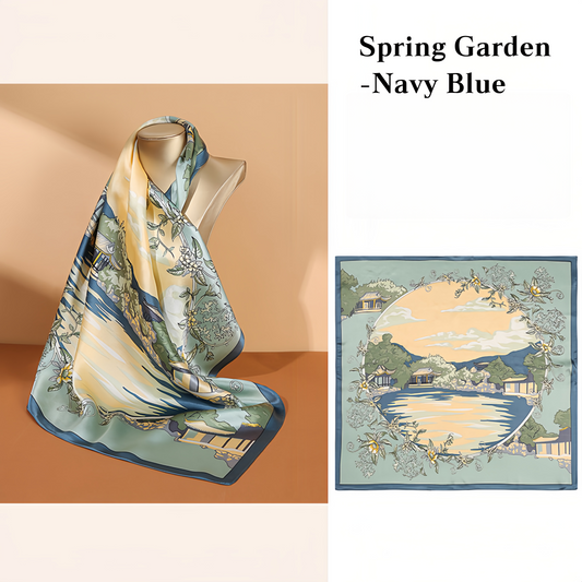 2025 New Arrival 100% Mulberry Silk Scarf Square - Lightweight Summer Versatile Elegant Decorative Neck Scarf for Women