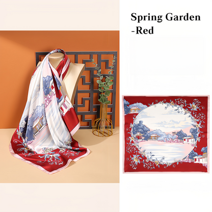 2025 New Arrival 100% Mulberry Silk Scarf Square - Lightweight Summer Versatile Elegant Decorative Neck Scarf for Women