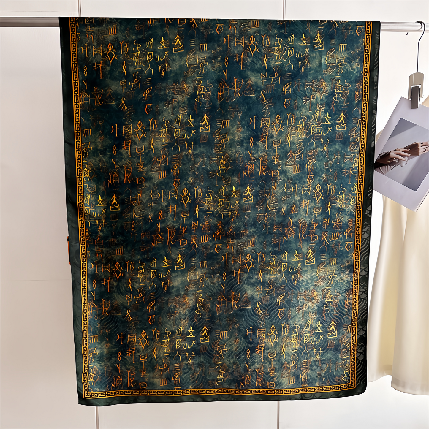 2025 New Dragon Scale Silk Road Handwoven Silk Scarf - UV-Protective Lightweight Vintage Chinese Ethno Fashion Shawl
