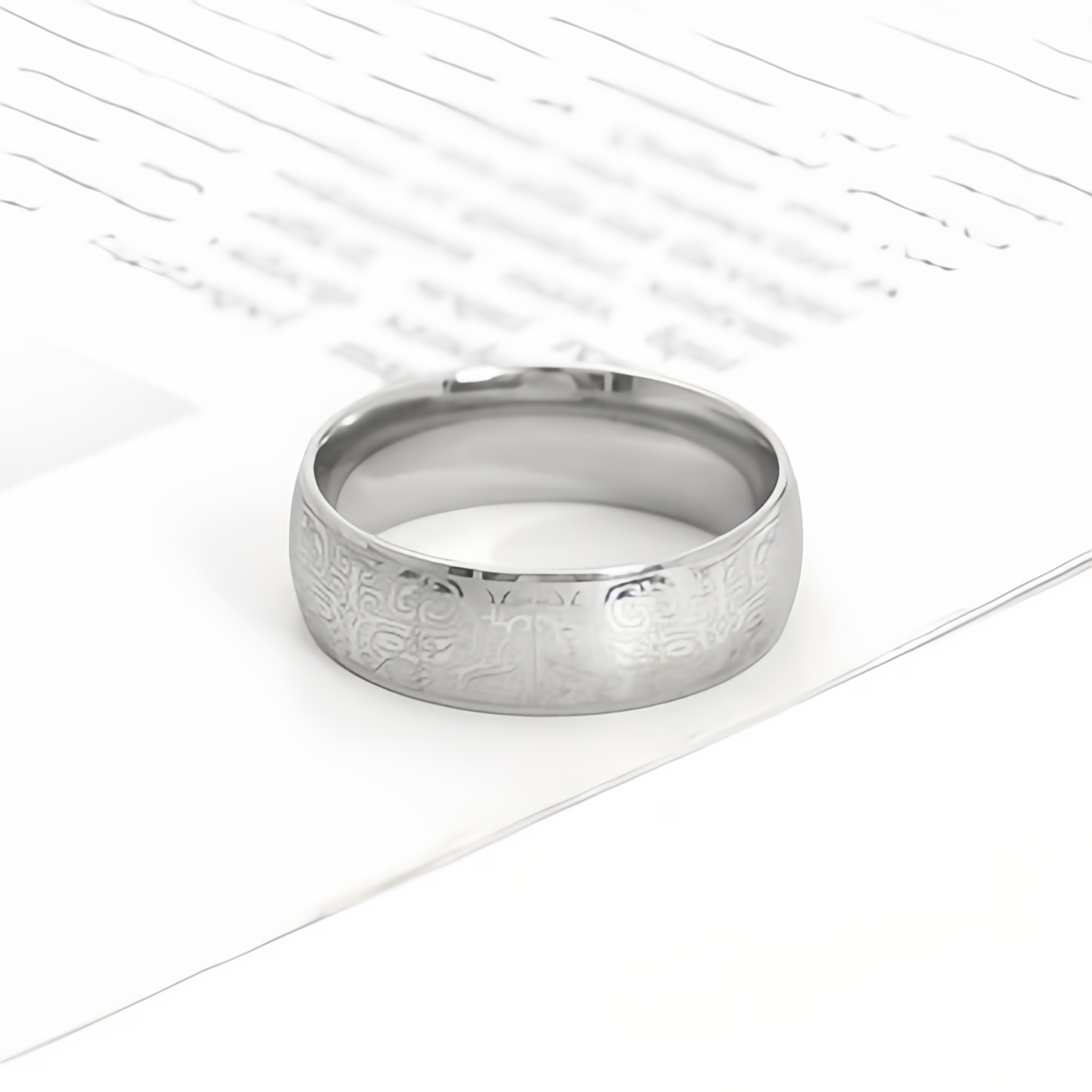 Lucky Mythological Creature Taotie Wealth Titanium Steel Ring