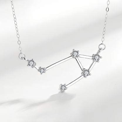 925 Sterling Silver Zodiac Astrological Blessing Pendant Necklace
