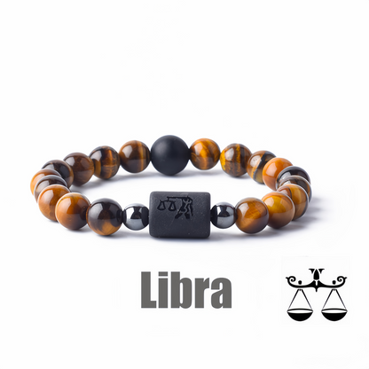 12 Zodiac Signs Obsidian Dynamic Protector Bracelet – Eternal Guardian Promise for Three Lives, Mystical and Elegantly Designed