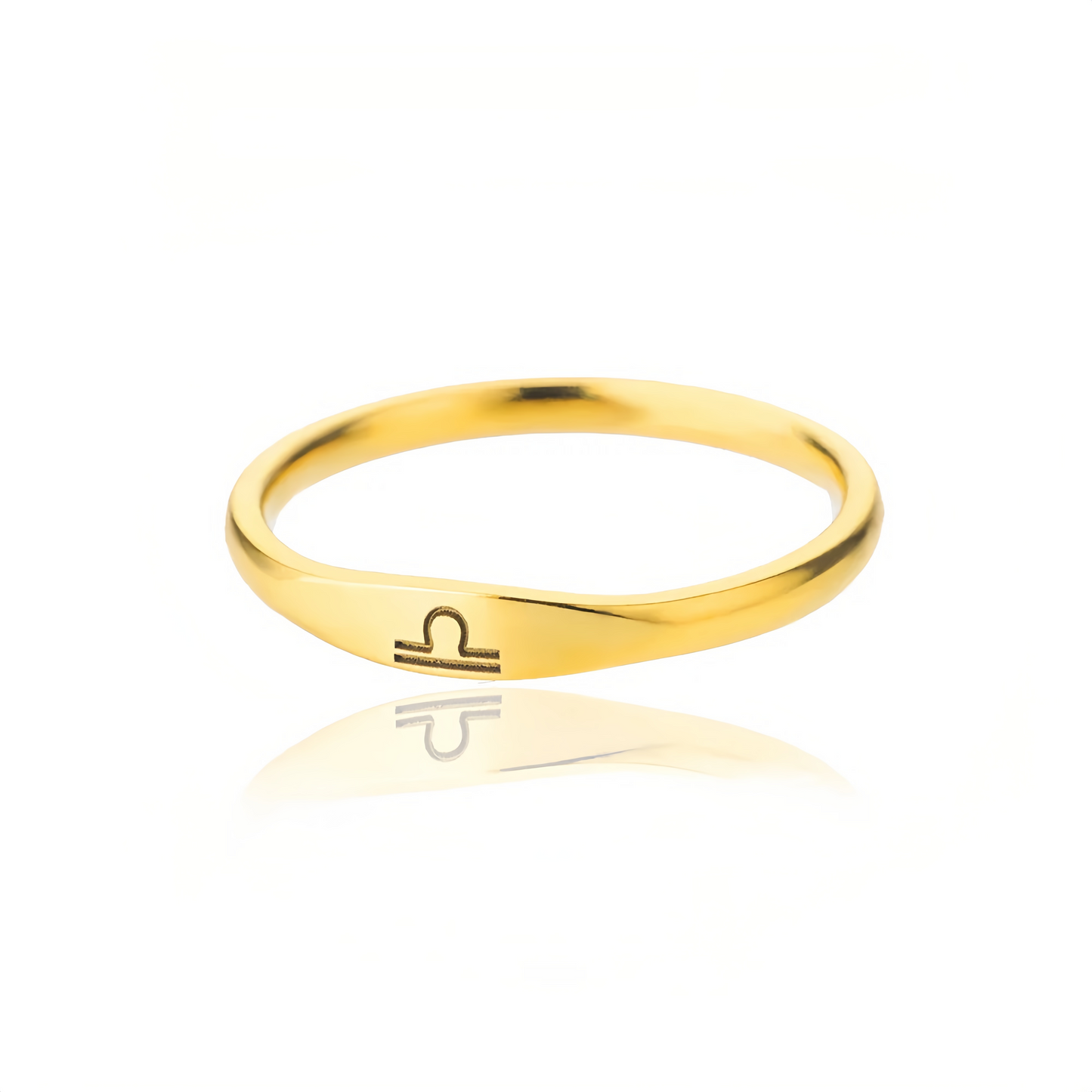 14K Gold Plated Stainless Steel Zodiac Ring - Perfect Golden Astrology Jewelry Gift for Star Lovers