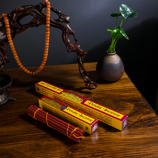 Natural Tibetan Budala Temple Incense Sticks - Handmade Agarwood & Sandalwood Calming Aroma for Meditation & Buddhist Rituals