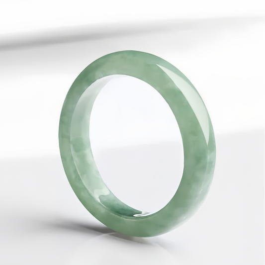 Natural Jade Wealth Ring Adjustable Feng Shui Jewelry - Handcrafted Gemstone Fengshui Ring for Women