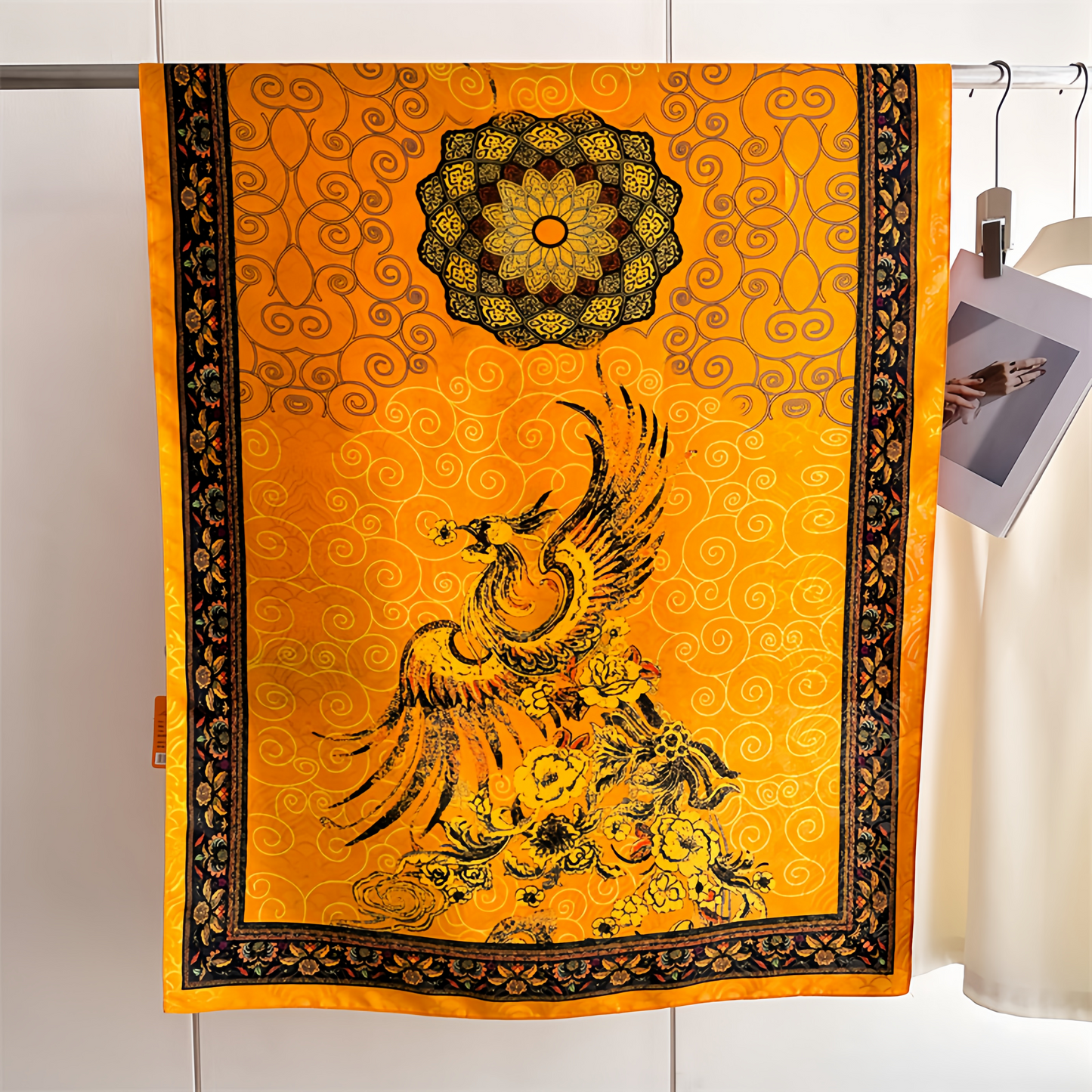 2025 New Dragon Scale Silk Road Handwoven Silk Scarf - UV-Protective Lightweight Vintage Chinese Ethno Fashion Shawl