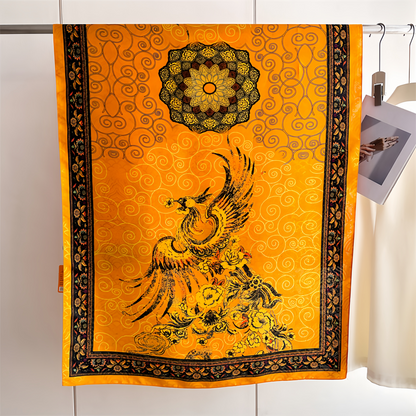 2025 New Dragon Scale Silk Road Handwoven Silk Scarf - UV-Protective Lightweight Vintage Chinese Ethno Fashion Shawl