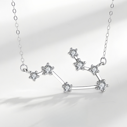 925 Sterling Silver Zodiac Astrological Blessing Pendant Necklace