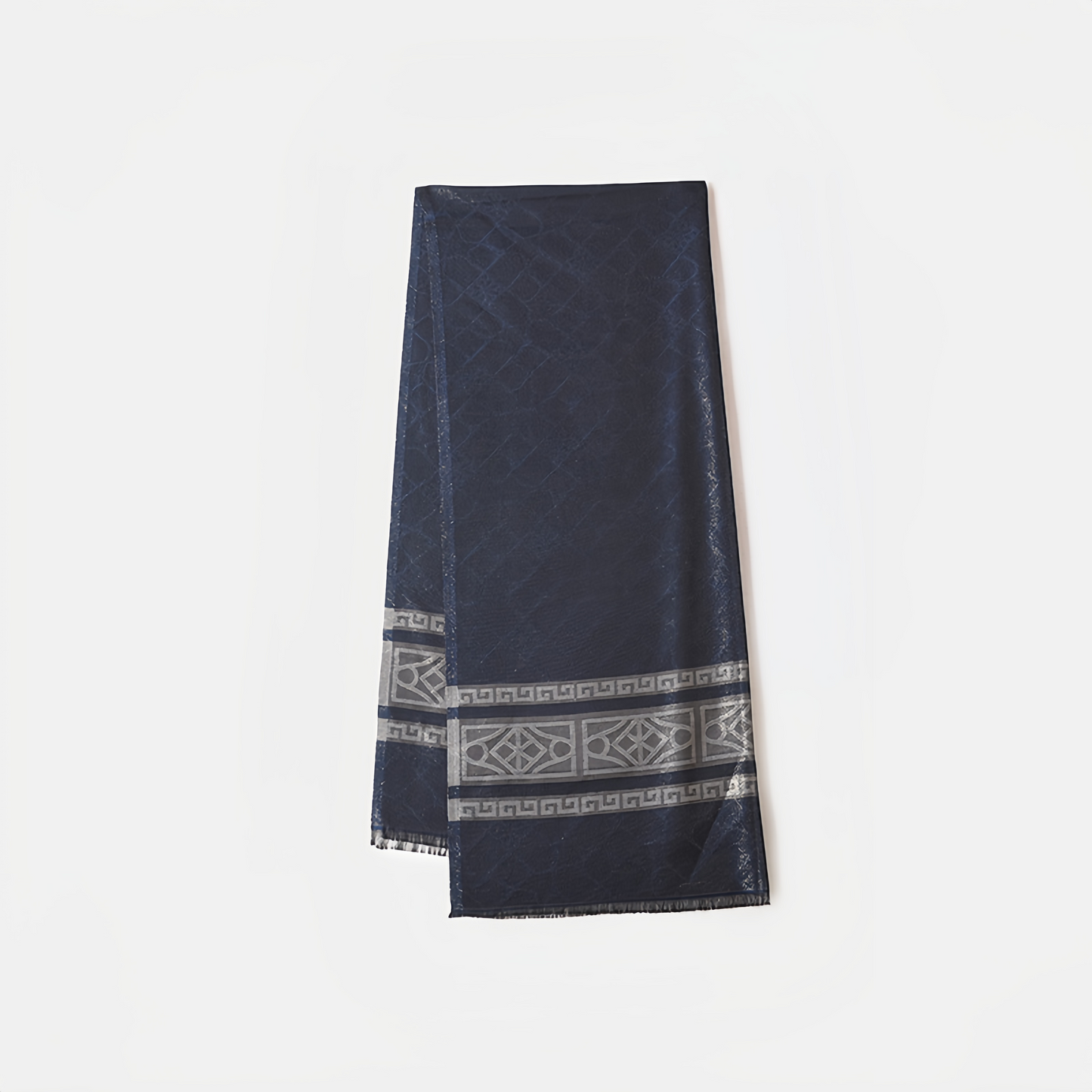 Boho Plaid Scarf - Lightweight UV Protection Silk Shawl for Women, Ethnic Head Cover