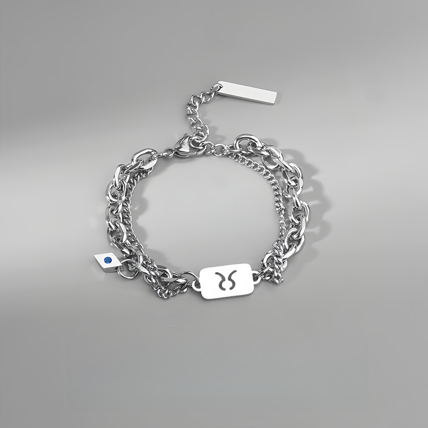 Titanium Steel 12 Zodiac Signs Peaceful Guardian Elegant Bracelet